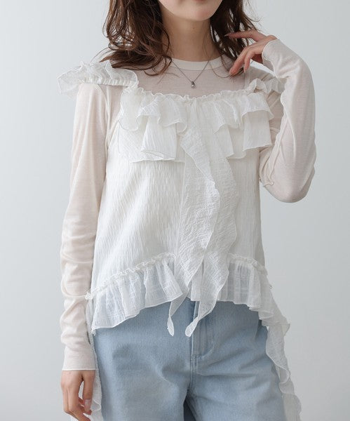 Bab Ruffle Frill Camisole◇Can Be Worn Across All Seasons