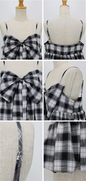 Camisole Ladies fashion Check Bustier