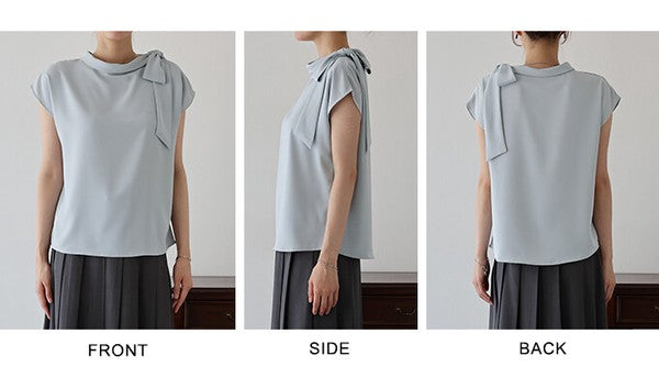 Button Shirt/Blouse Ladies fashion French Sleeve