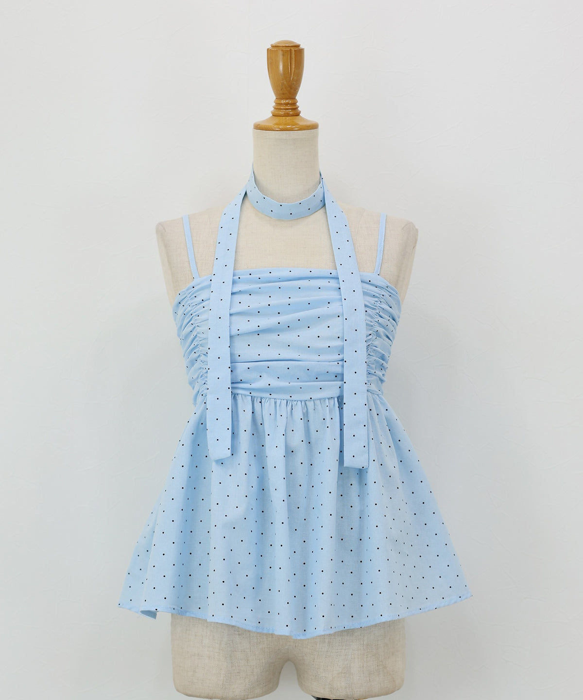 【Sale ended】Peplum Camisole with Ribbon Tie