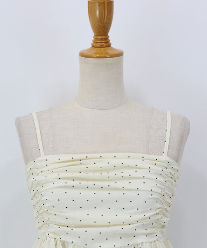【Sale ended】Peplum Camisole with Ribbon Tie