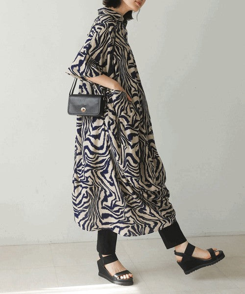 Zebra Print Dress◇Effortlessly Wearable Zebra Print Dress Perfect for Summer