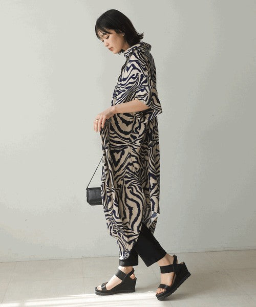 Zebra Print Dress◇Effortlessly Wearable Zebra Print Dress Perfect for Summer