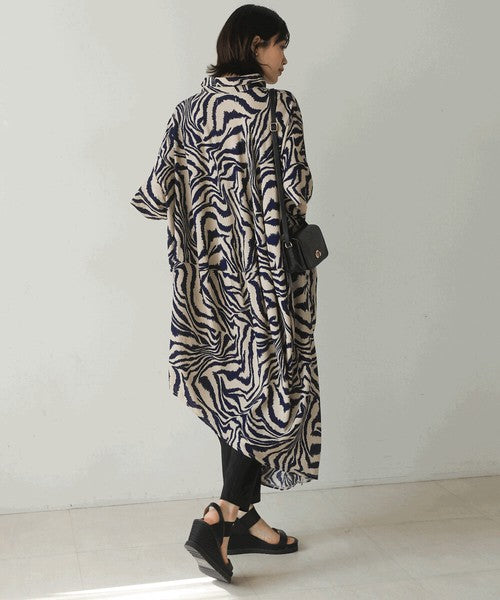 Zebra Print Dress◇Effortlessly Wearable Zebra Print Dress Perfect for Summer