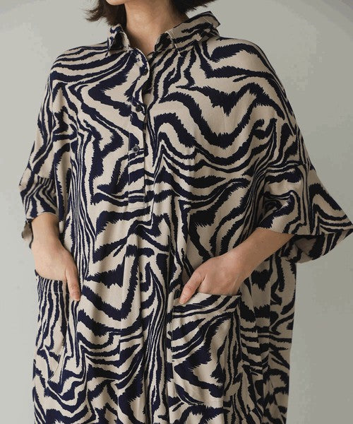 Zebra Print Dress◇Effortlessly Wearable Zebra Print Dress Perfect for Summer