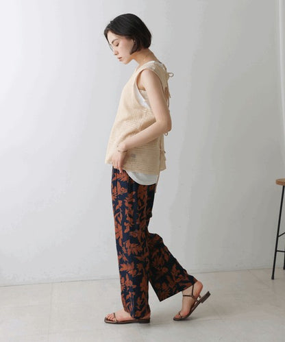 Tank Set Back Ribbon Knit◇Knit and Tank Set Item, Also Great as Separates