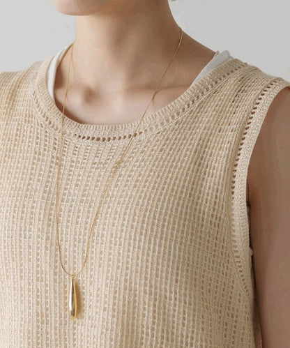 Tank Set Back Ribbon Knit◇Knit and Tank Set Item, Also Great as Separates