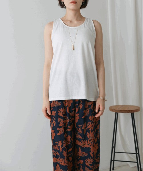 Tank Set Back Ribbon Knit◇Knit and Tank Set Item, Also Great as Separates