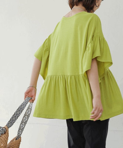 Pique Wide Gather Pullover◇Smooth Dry-Touch Pullover in Pique Fabric