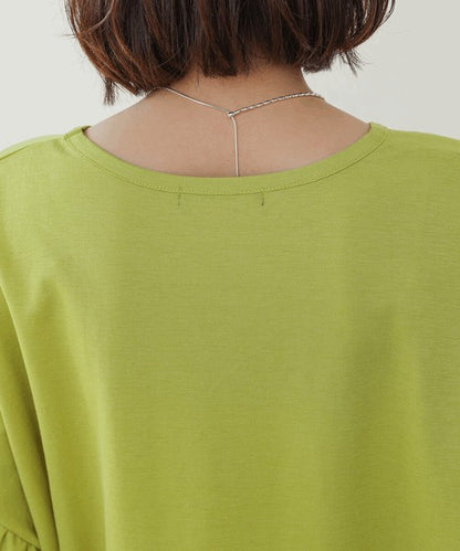 Pique Wide Gather Pullover◇Smooth Dry-Touch Pullover in Pique Fabric