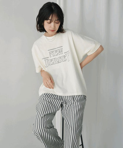 Vintage Print T-Shirt◇Logo T-Shirt with a Distressed Vintage Feel