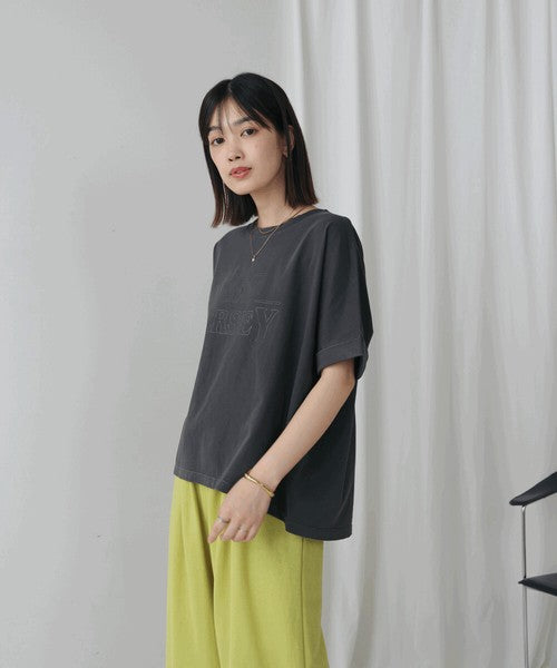 Vintage Print T-Shirt◇Logo T-Shirt with a Distressed Vintage Feel