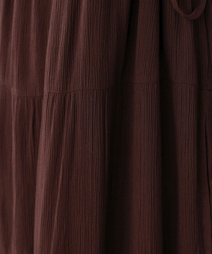 Rayon Crepe Cami Dress◇Feminine Dress with Generous Gathers