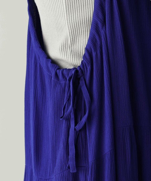 Rayon Crepe Cami Dress◇Feminine Dress with Generous Gathers