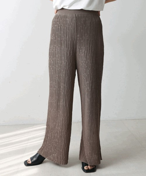 Bou Jeloud Wavy Mesh Knit Pants – Lightweight & Breathable Summer Knit
