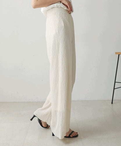 Bou Jeloud Wavy Mesh Knit Pants – Lightweight & Breathable Summer Knit