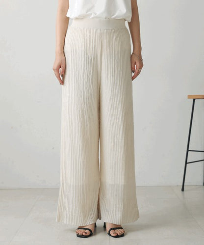 Bou Jeloud Wavy Mesh Knit Pants – Lightweight & Breathable Summer Knit