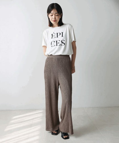 Bou Jeloud Wavy Mesh Knit Pants – Lightweight & Breathable Summer Knit
