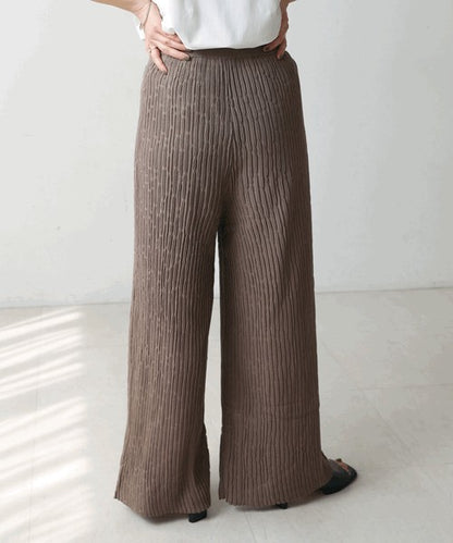 Bou Jeloud Wavy Mesh Knit Pants – Lightweight & Breathable Summer Knit