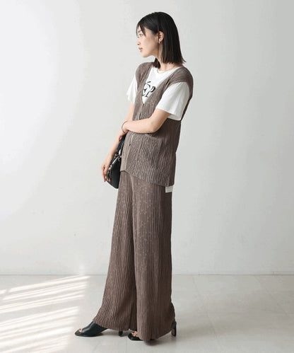 Bou Jeloud Wavy Mesh Knit Pants – Lightweight & Breathable Summer Knit