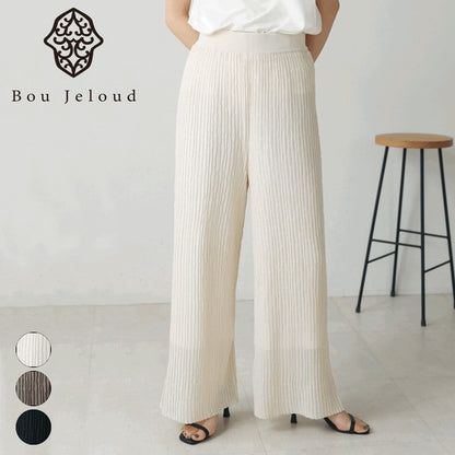 Bou Jeloud Wavy Mesh Knit Pants – Lightweight & Breathable Summer Knit