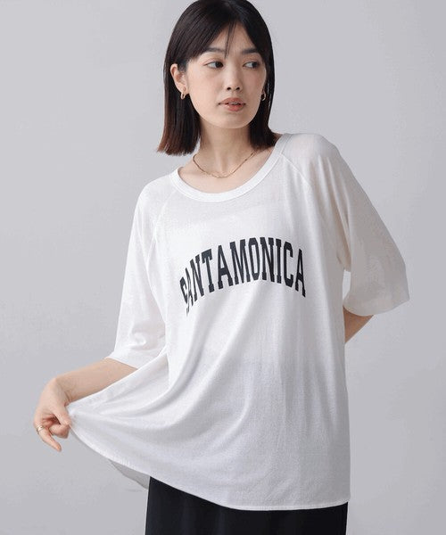 Recycled Poly Jersey Arch Logo T-Shirt◇Soft T-Shirt with Arch Logo Detail