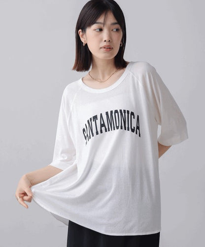 Recycled Poly Jersey Arch Logo T-Shirt◇Soft T-Shirt with Arch Logo Detail