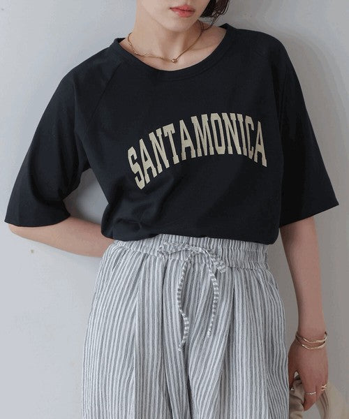 Recycled Poly Jersey Arch Logo T-Shirt◇Soft T-Shirt with Arch Logo Detail