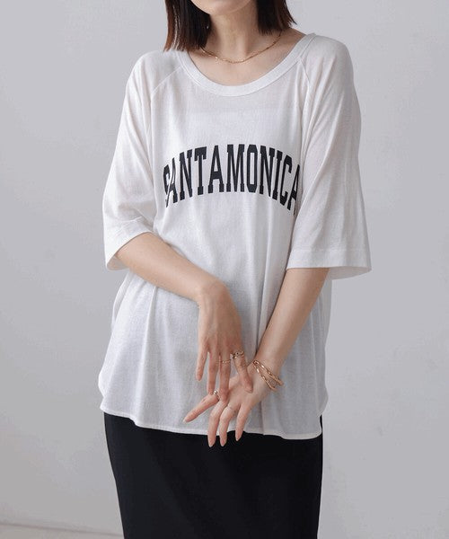Recycled Poly Jersey Arch Logo T-Shirt◇Soft T-Shirt with Arch Logo Detail