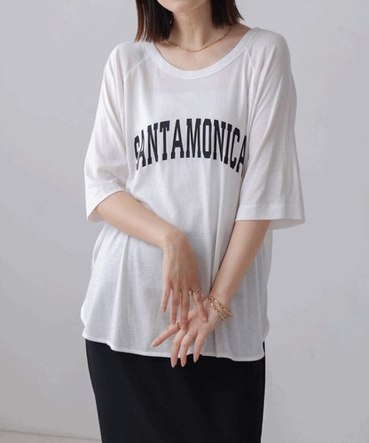 Recycled Poly Jersey Arch Logo T-Shirt◇Soft T-Shirt with Arch Logo Detail