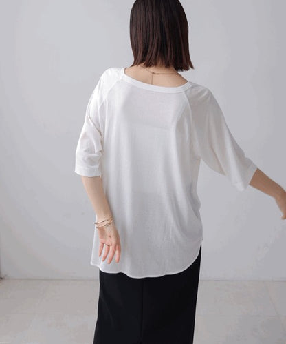 Recycled Poly Jersey Arch Logo T-Shirt◇Soft T-Shirt with Arch Logo Detail