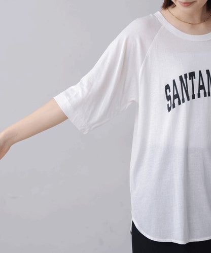 Recycled Poly Jersey Arch Logo T-Shirt◇Soft T-Shirt with Arch Logo Detail