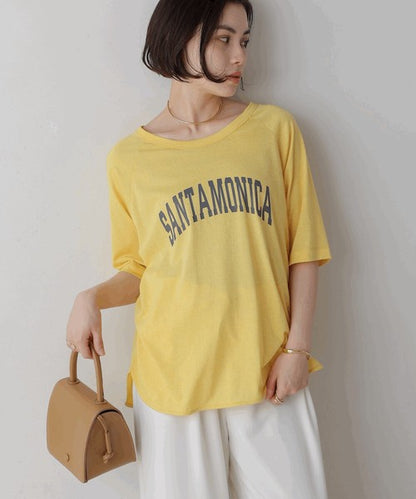 Recycled Poly Jersey Arch Logo T-Shirt◇Soft T-Shirt with Arch Logo Detail