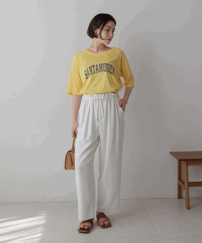 Recycled Poly Jersey Arch Logo T-Shirt◇Soft T-Shirt with Arch Logo Detail