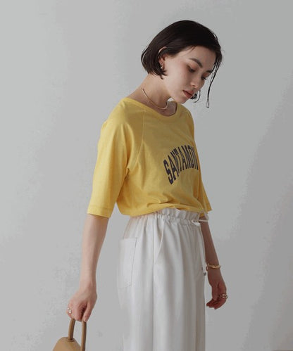 Recycled Poly Jersey Arch Logo T-Shirt◇Soft T-Shirt with Arch Logo Detail