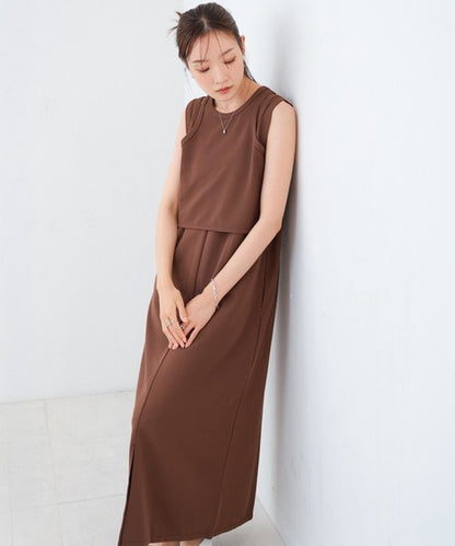Layered Set Dress◇Combines Both Stretch and Moderate Texture