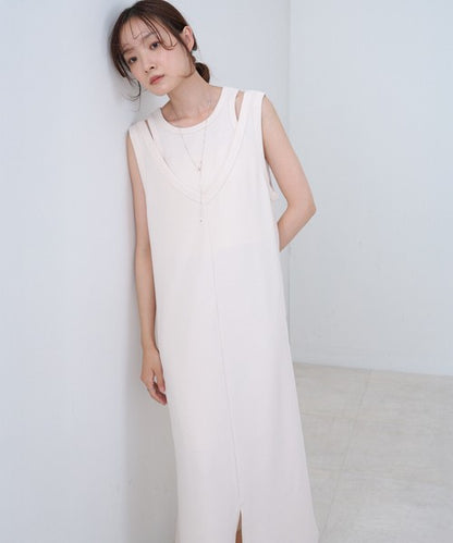 Layered Set Dress◇Combines Both Stretch and Moderate Texture