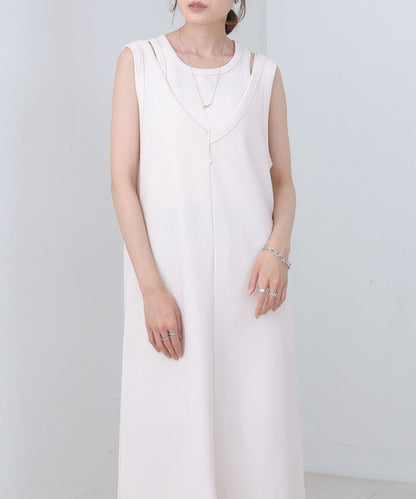 Layered Set Dress◇Combines Both Stretch and Moderate Texture