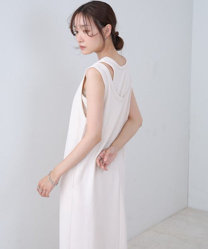 Layered Set Dress◇Combines Both Stretch and Moderate Texture
