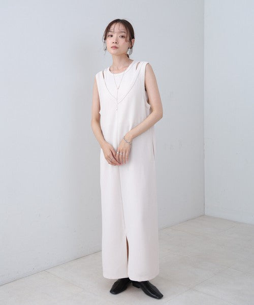 Layered Set Dress◇Combines Both Stretch and Moderate Texture