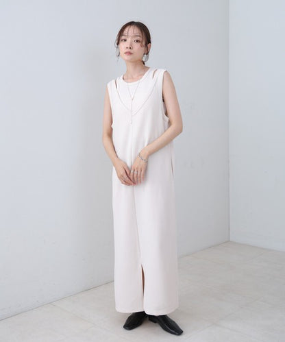 Layered Set Dress◇Combines Both Stretch and Moderate Texture