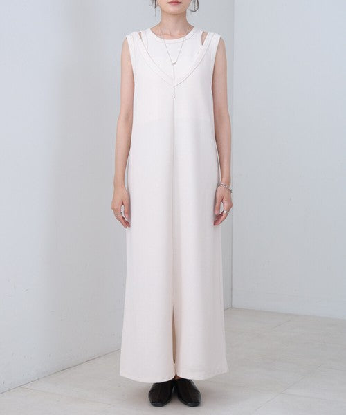 Layered Set Dress◇Combines Both Stretch and Moderate Texture