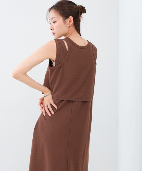 Layered Set Dress◇Combines Both Stretch and Moderate Texture