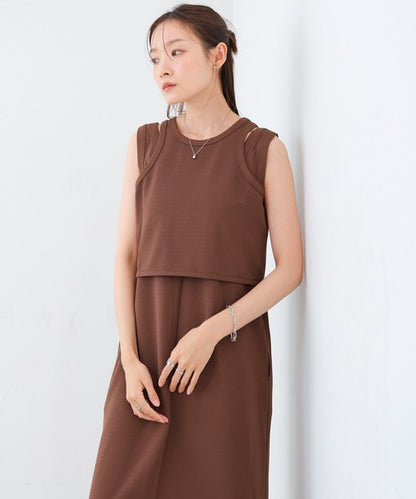 Layered Set Dress◇Combines Both Stretch and Moderate Texture