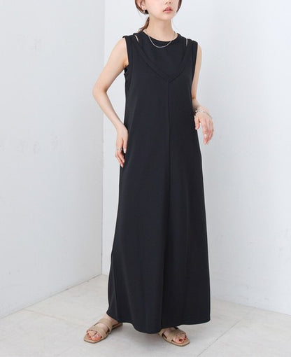 Layered Set Dress◇Combines Both Stretch and Moderate Texture