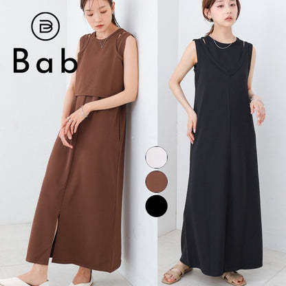 Layered Set Dress◇Combines Both Stretch and Moderate Texture
