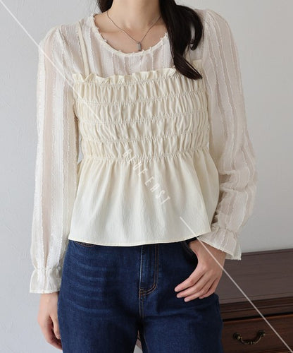 Button Shirt/Blouse Ladies fashion Layered Blouse Bustier [2025 NEW]