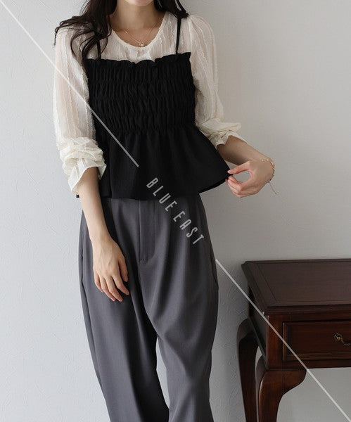 Button Shirt/Blouse Ladies fashion Layered Blouse Bustier [2025 NEW]
