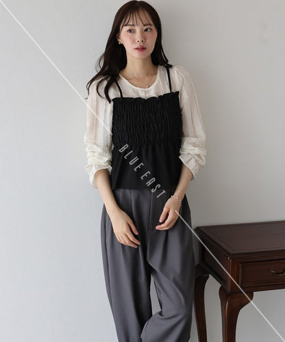 Button Shirt/Blouse Ladies fashion Layered Blouse Bustier [2025 NEW]