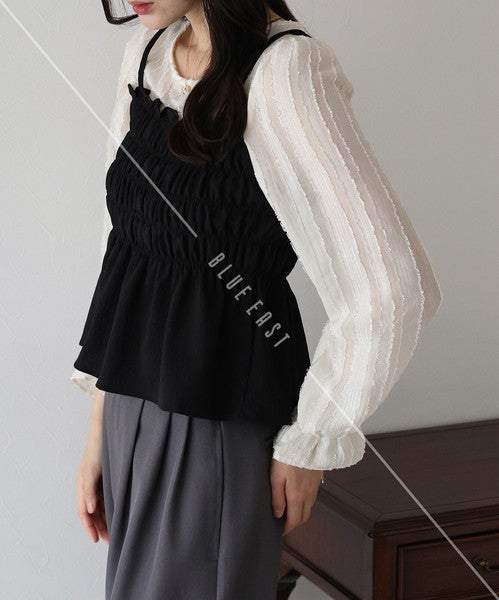 Button Shirt/Blouse Ladies fashion Layered Blouse Bustier [2025 NEW]
